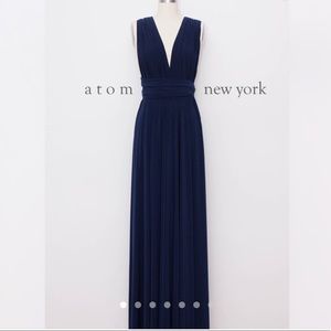 Navy infinity maxi dress atom New York
